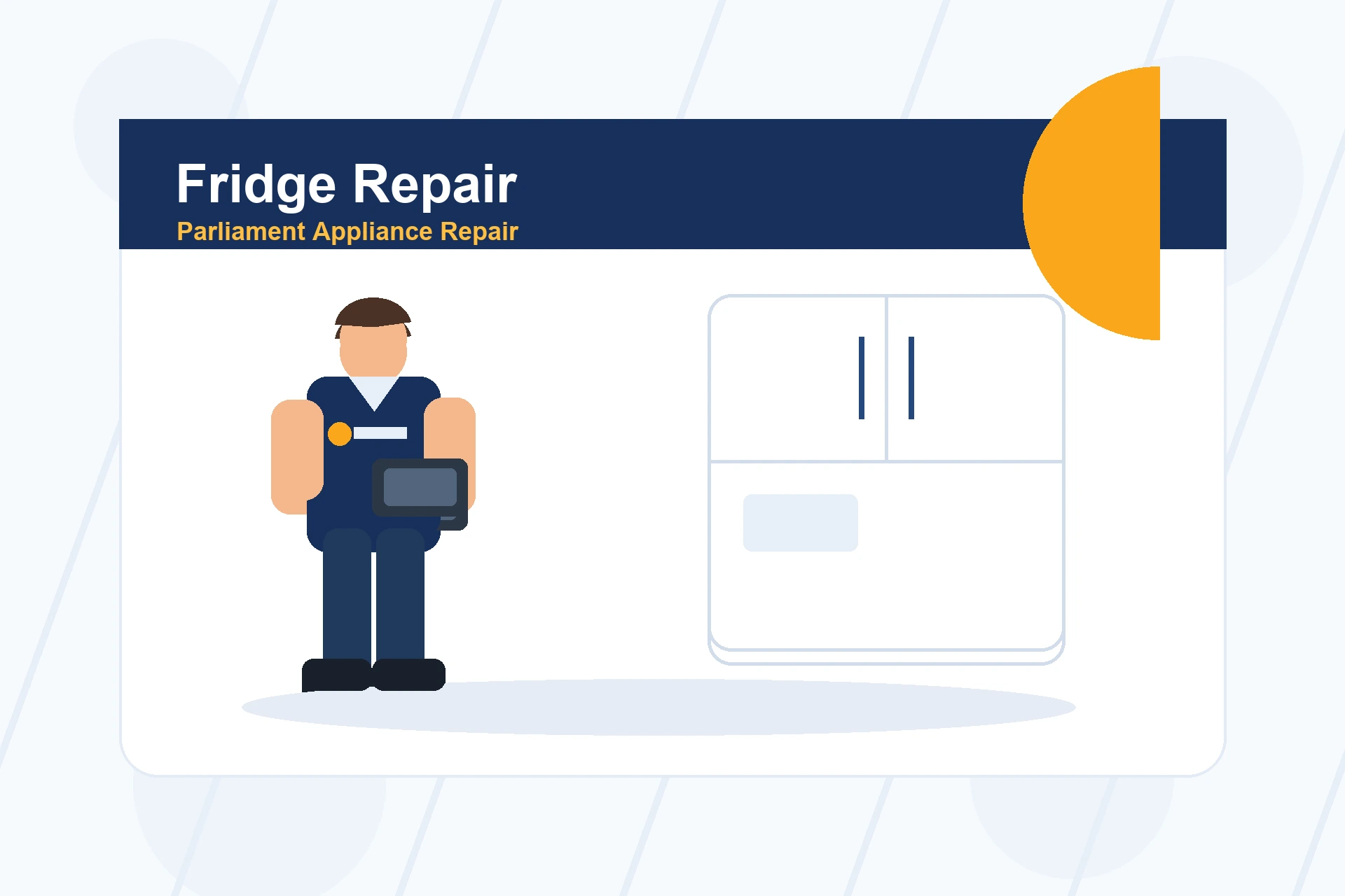 Flat illustration for fridge repair service