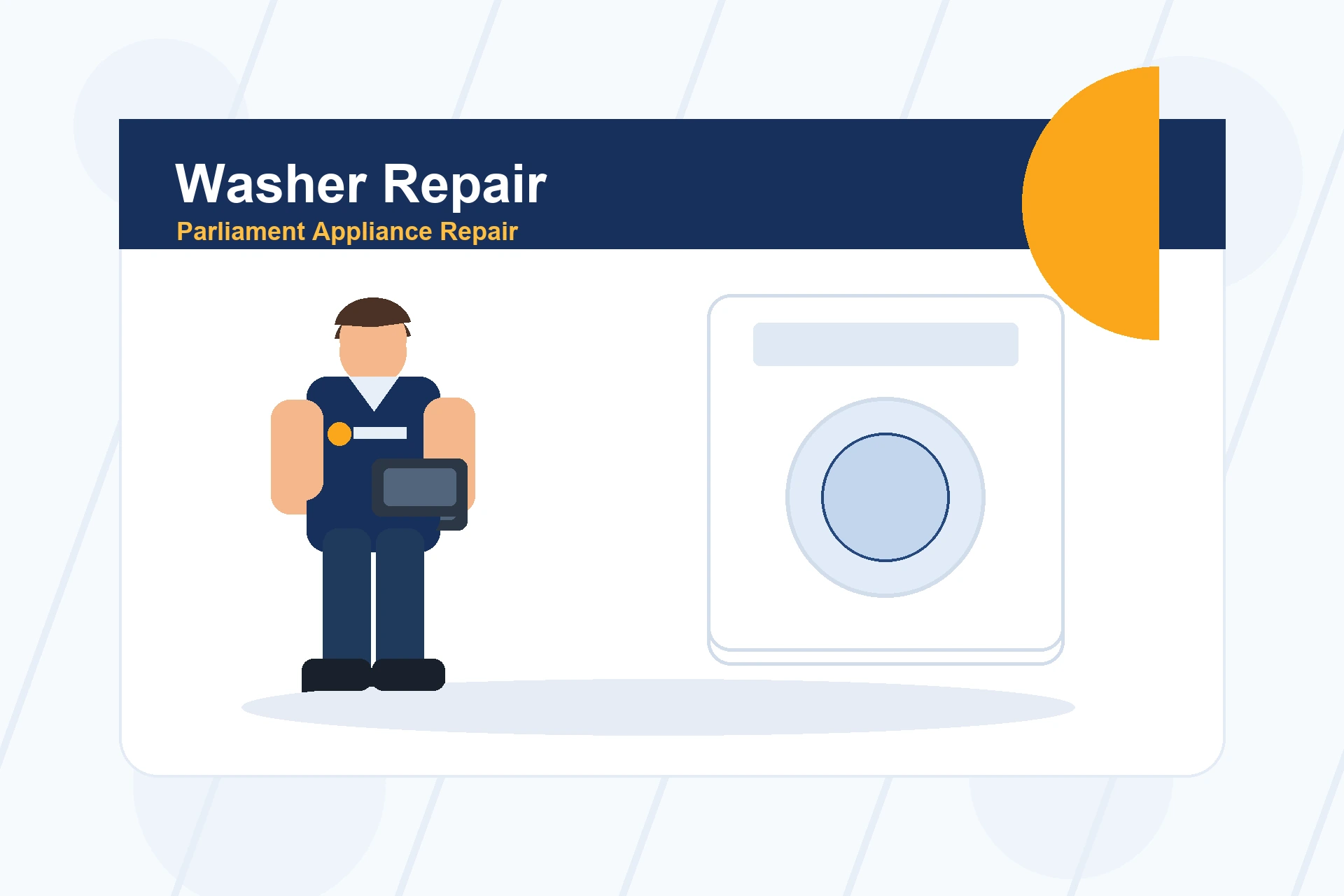 Flat illustration for washer repair service