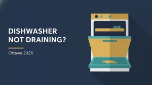Dishwasher not draining flat illustration for an Ottawa appliance repair guide