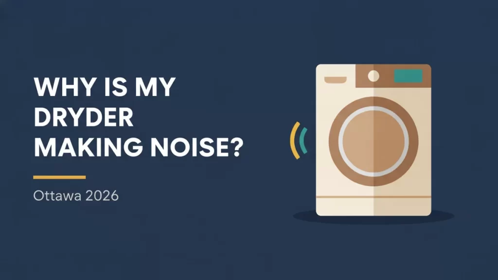 Why is my dryer making noise flat illustration for an Ottawa repair guide