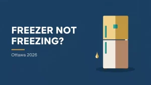 Freezer not freezing flat illustration for an Ottawa appliance repair guide