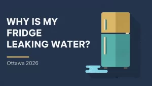 Why is my fridge leaking water flat illustration for an Ottawa repair guide