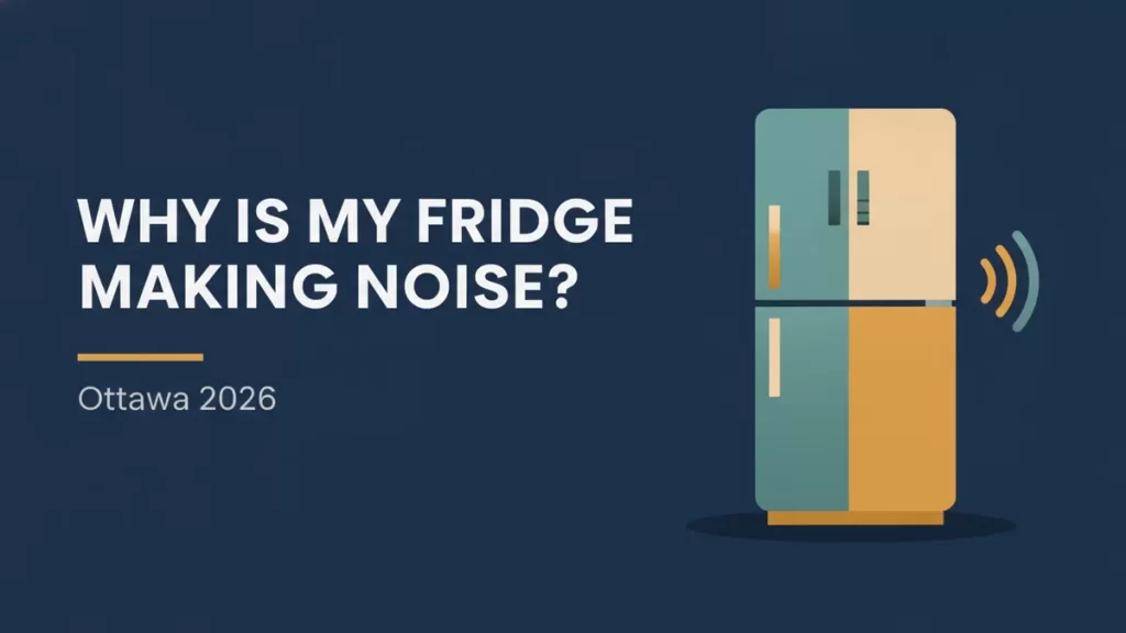 Why is my fridge making noise flat illustration for an Ottawa repair guide